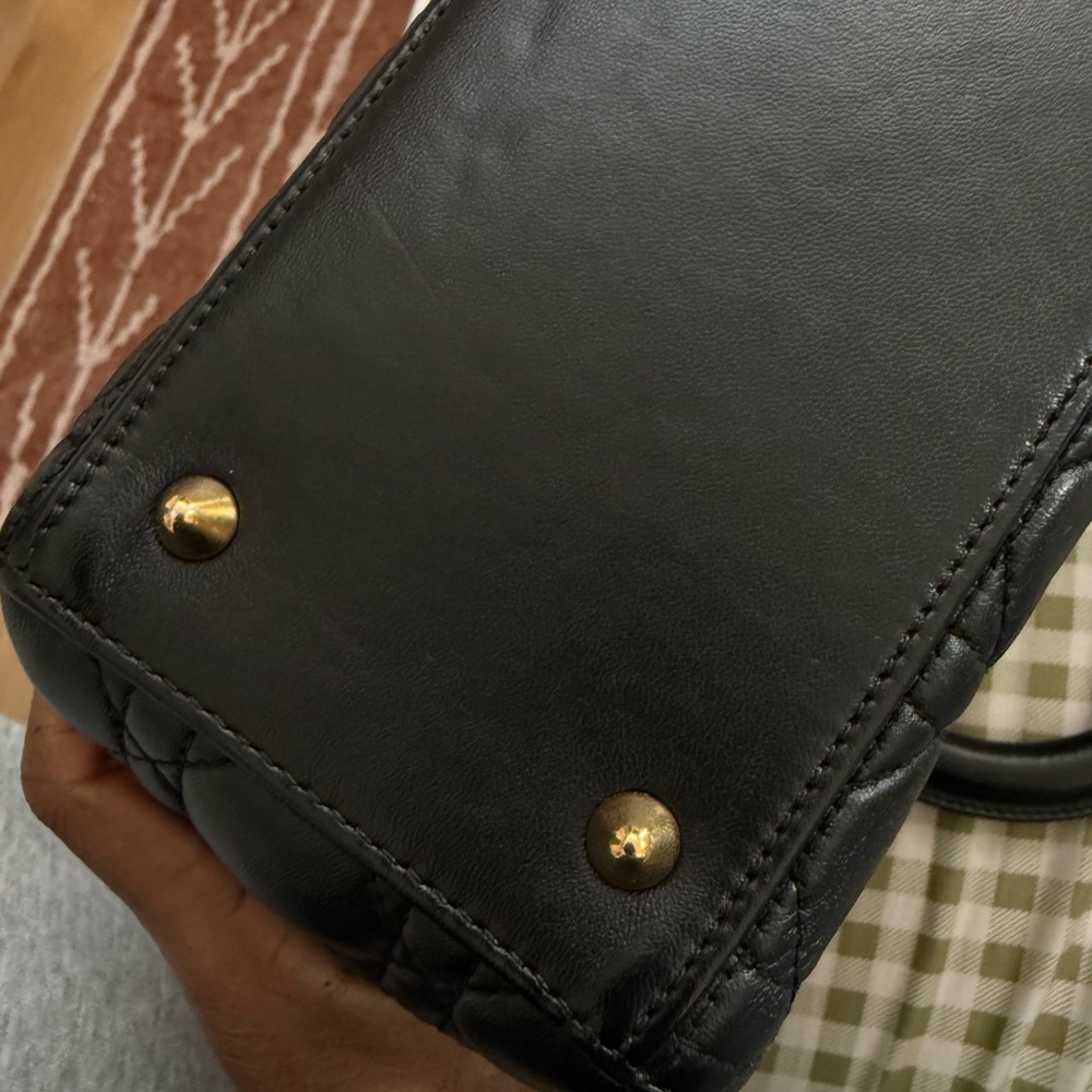 Dior Black Quilted Mini Lady Bag with Gold Hardware - Picture 12 of 16